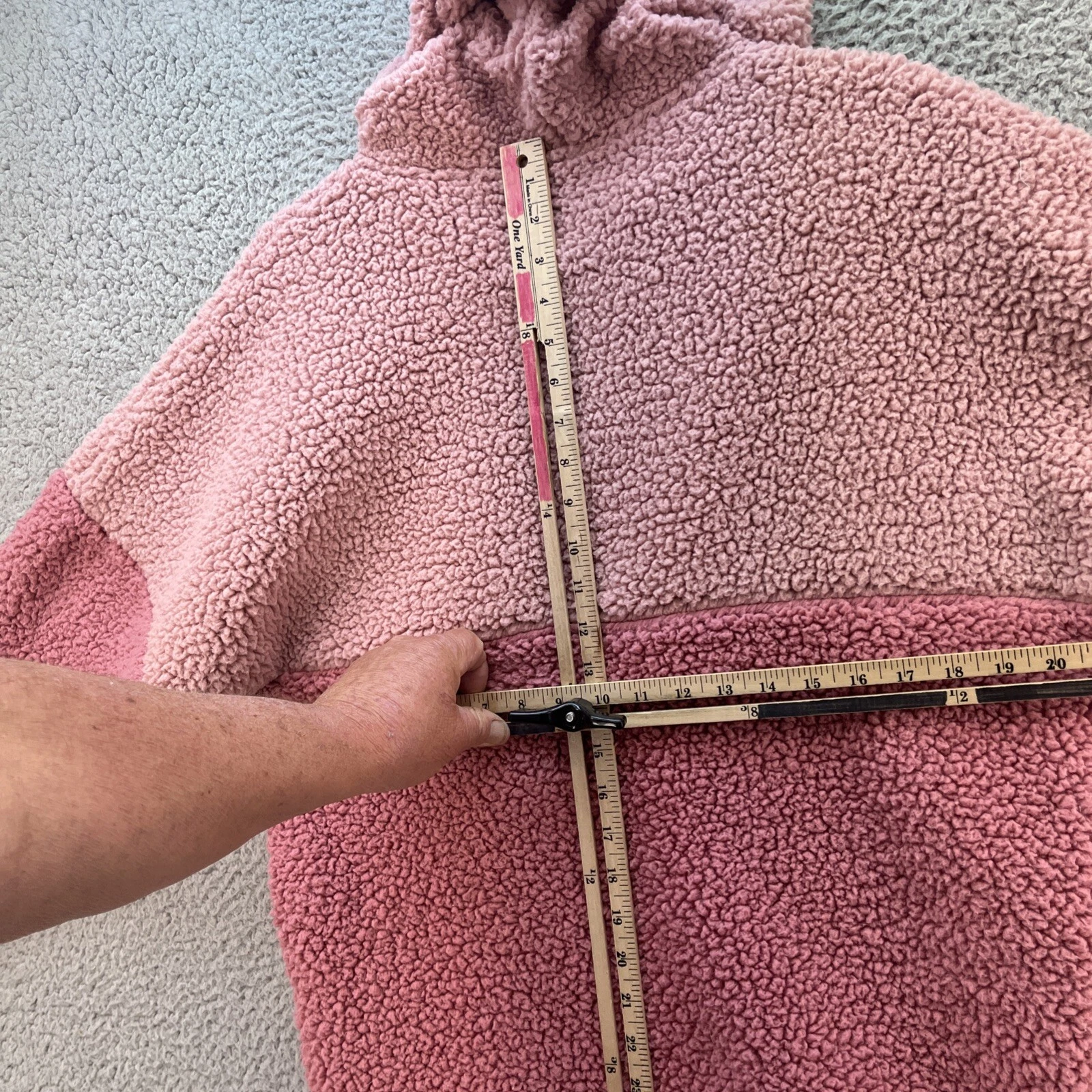 UNDERCOVER Victorias Secret ROSA Felpa con Cappuccio Donna S P Rosa Rosa Sherpa Maglione Pullover Zip