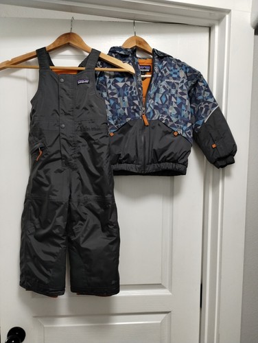 Patagonia Baby Schneehaufen Lätzchen Jungen 3T blau grau Kleinkind N2No Winter Hose Jacke