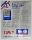 1957 Washington Elected 1st President Stamp & Silver Quarters Collection