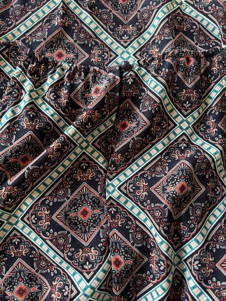 Vestido soprano para mujer mediano multicolor geométrico cachemir cintura elástica sin mangas Foto 4 de 4