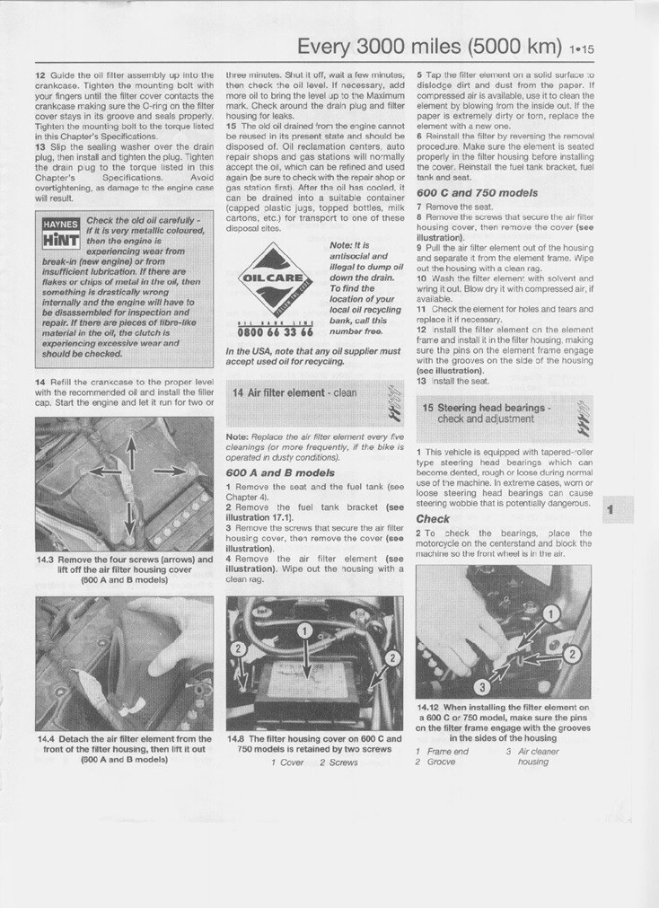 qpページ 1988-1996 Kawasaki GPX600R GPX600 ZX600C Repair Workshop Service