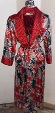Vintage Victoria's Secret Gold Label Quilted Red Kimono Style Boho Robe Tassel