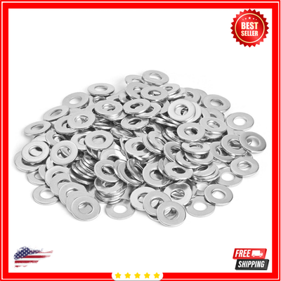 #ad 100Pcs Flat Washers for Screws 1 4quot; Small Washer Premium 18 8 304 Stainless $7.12
