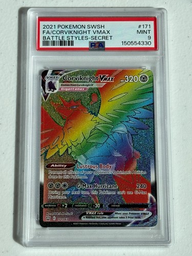 Corviknight VMAX graded PSA 9 for sale on eBay