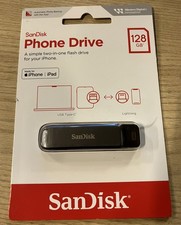 SanDisk 128GB USB Flash Drive for iPhone Lightning and USB Type-C Metallic