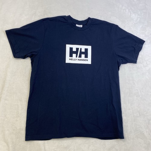 Helly Hansen Men’s Size XL Box Logo Short Sleeve Shirt Black EUC