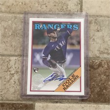 Topps Update Series 2023 Cole Ragans Rookie Autograph Rangers #88BA-CR Baseball