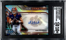 2022 Bowman University Chrome Cade Klubnik SGC 10 RC Auto Prime Signatures/50