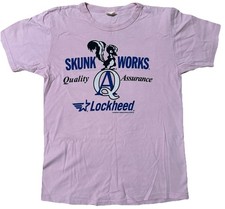 Buzz Rickson Skunk Works Lockheed Martin QA T-Shirt Pink Size S Rare 