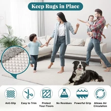 Anti-Slip Rug Pad Grippers Thickened Carpet Mat Under Area Rugs Suitable for ...