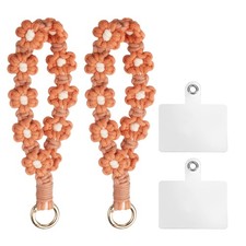 2 Pcs Cute Phone Wrist Strap with Tether Tabs, Light Orange