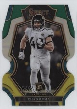 2022 Panini Select Premier Level Green & Yellow Prizm Die-Cut Chad Muma 1ht8