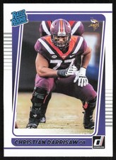 Christian Darrisaw 2021 Donruss Football # 340 RC Minnesota Vikings Rated Rookie