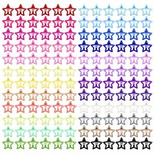 144 Pcs 1.2'' Star Hair Clips - 24 Colors Metal Non-Slip Snap Hair Clips, Col...