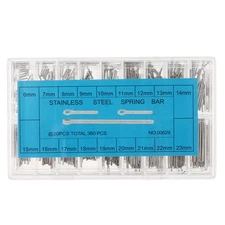 360Pack 6-23mm Watch Band Link Cotter Pin Assortment 0.9mm Bracelet Strap Bar