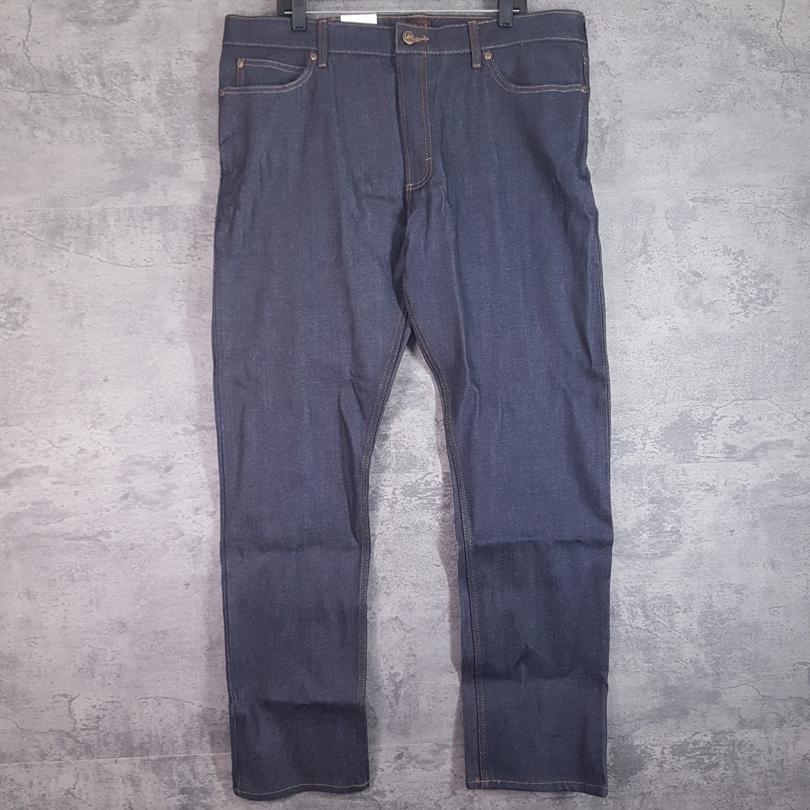 LEE Selvedge Dark Raw Denim Blue Jeans Mens 38x34 Regular Straight Red Line