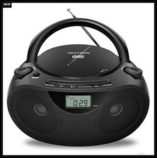 Portable CD Player Boombox Bluetooth AM FM Radio USB MP3 Stereo Bass Boost