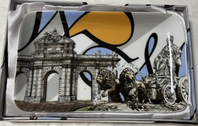 La Puerta de Alcala & La Cibeles Rectangle Plate 7  x 4.25  NIB