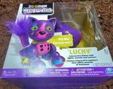 Zoomer Meowzies LUCKY Interactive Kitten With Lights Sounds and Sensors Sealed