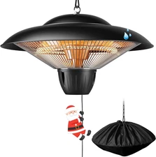 Patio Heater for Outdoor Use 1500W Electric Infrared Hanging Heater, Ceiling Mou