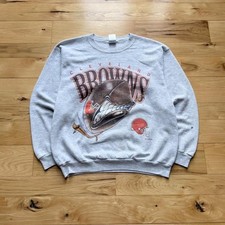NFL Team Football Cleveland Browns graphic crewneck sweatshirt VK15576