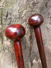 Maasai Traditional Rosewood Talking Stick Original Handcarved Wood 2 pcs