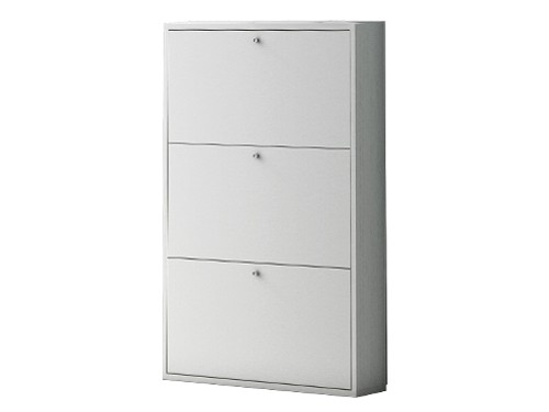 Scarpiera Slim 3 Ante Bianca 85x50x20 - Mobile Salvaspazio Ingresso