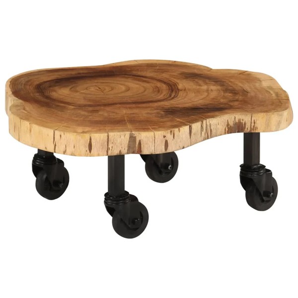 Vidaxl Couchtisch Massivholz Akazie 60X55X25 Cm Neu-image