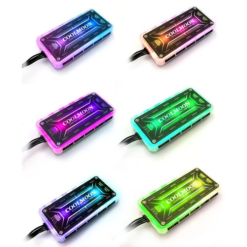 RGB Fan Controller Remote Control Computer Case 12V PC Cooling Chassis Fan Hub Z - Afbeelding 3 van 12