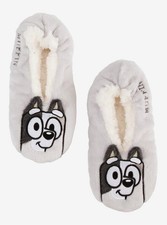 Hot Topic Bluey Slippers Sherpa Lined Slippers Adult OSFM Dog Bingo Holiday NEW
