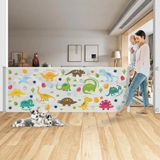 78 Inch Extra Wide Retractable Baby Gate for Large Opening, Child Safety Indo...