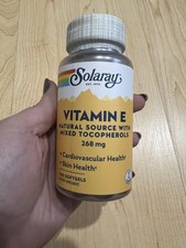 Solaray Vitamin E 268 mg Mixed Tocopherols 100 Softgels Dietary Supplement