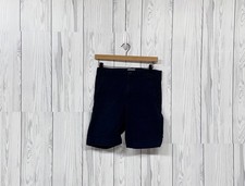 Old Navy shorts youth size 16 school chino 8 inch inseam solid navy stretch band