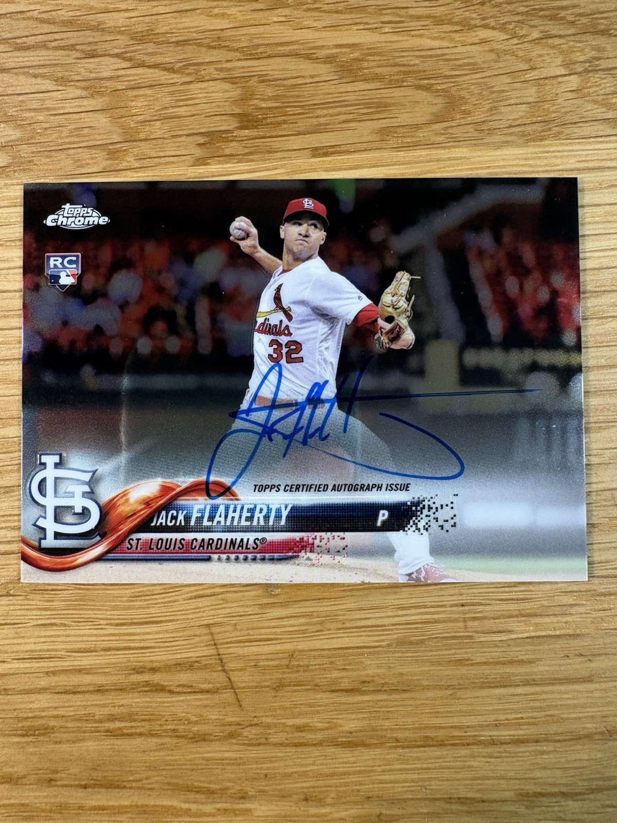 JACK FLAHERTY 2018 Topps Chrome AUTO RA-JF Cardinals, Tigers RC