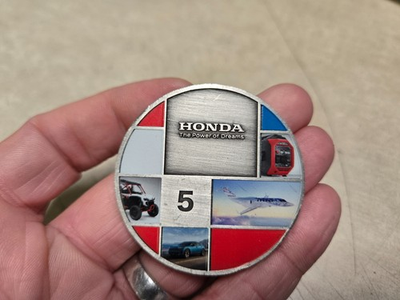 #ad RARE HONDA The Power of Dreams Challenge Coin Light wear $90.00