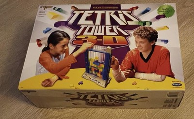Tetris Tower 3D Electronic Game Flashing Lights & Sounds 2003 Radica-Working