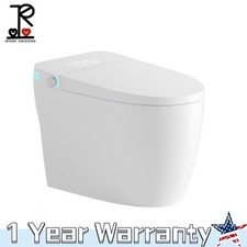 Tankless Smart Toilet With Bidet Built In Auto Flush Heated Seat Adjustable Temp