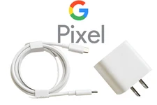 Google Pixel Charger 18W Wall Plug with USB-C to USB-C Cable Original New