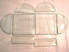 8 pieces Kit of Bevel Clear Stained-Glass for a 5 3D Heart