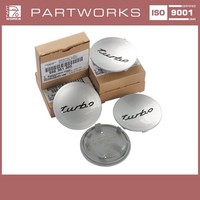 4X Radnabendeckel Original Porsche 911 996 Turbo Silber Konkav