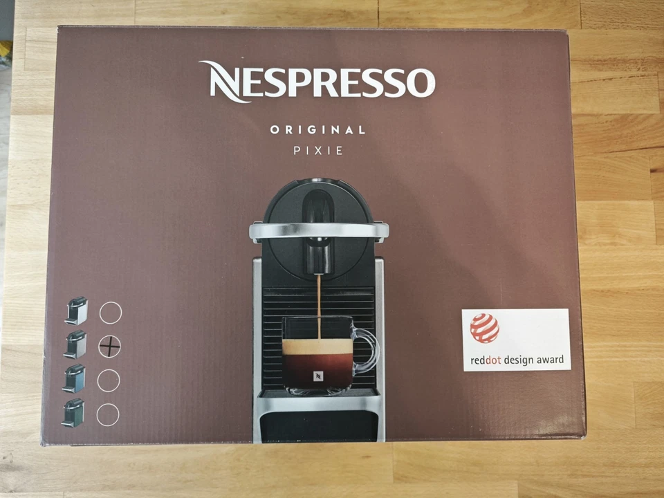 Nespresso PIXiE C62 EU3 Titan Kaffeemaschine Kapselmaschine | Neu OVP