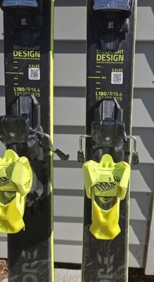 HEAD Kore 93 All-Mountain Skis 180cm w/ Bindings Black/Yellow R16.4
