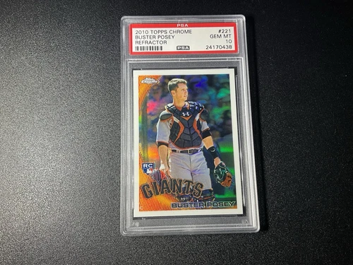 2010 Topps Chrome Buster Posey Refractor Rookie RC #221 San Francisco Giants