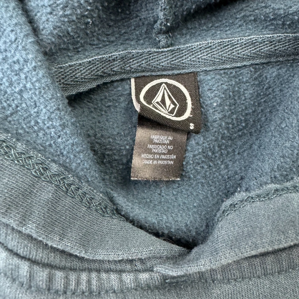 Volcom Hoodie Youth Boys Size Small Pullover Gray Graphic Logo Casual Sweatshirt - Image 4 of 4