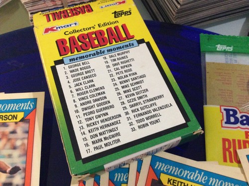 TOPPS BASEBALL CARDS KMART MEMORABLE MOMENTS SET + rub-down wrapper 33 PC - Picture 11 of 11