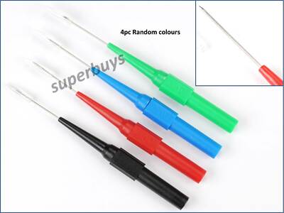 4pcs Assorted Insulated Multimeter Probes Tool Wire Test Clip Wiring Piercing