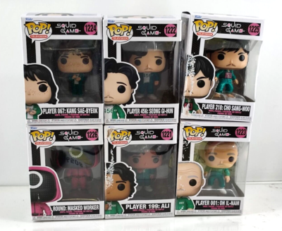 Funko POP! 6 Squid Game Players 218, 456, 067, 001, 199