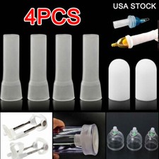 4Pcs Male Penis Silicone Sleeve for Extender Stretcher Max Vacuum Enlargement US