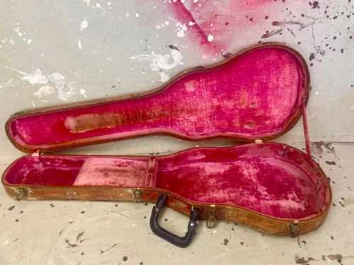 Vintage Gibson (Lifton) Les Paul 5 Latch Case Brown w/Pink Interior ~1958 1959