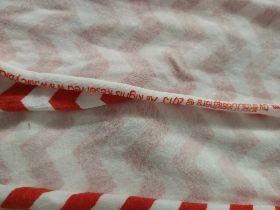 Red White Jersey Knit Medium Chevron for Riley Blake,  K340, 47"x58" - Image 4 of 4